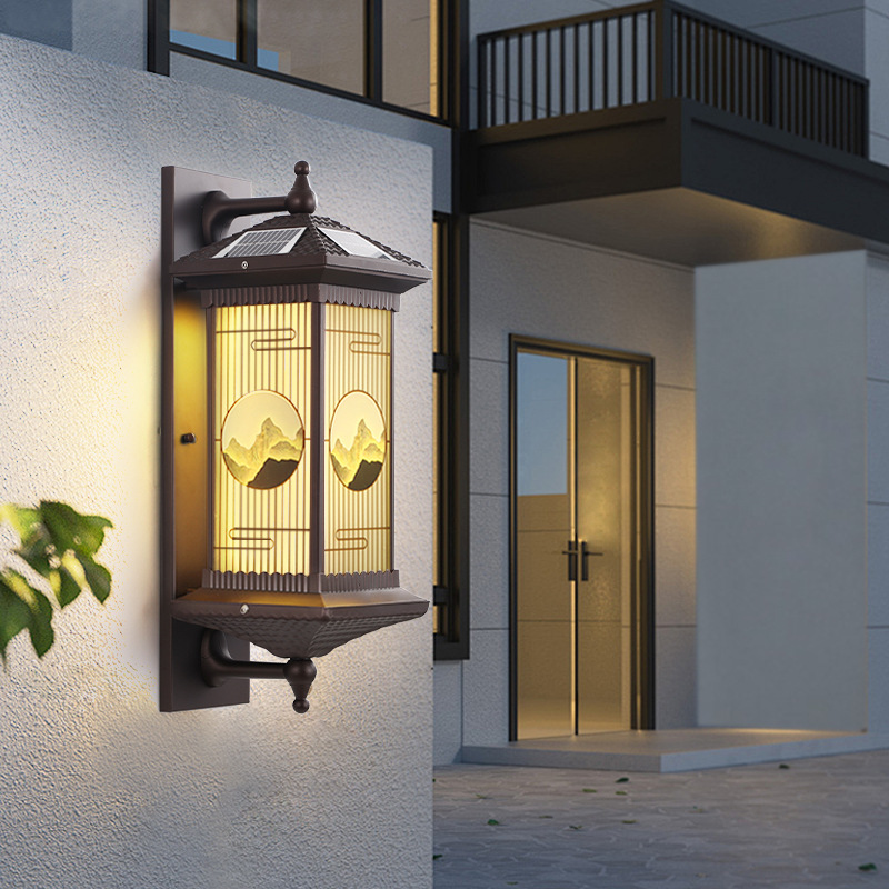 Outdoor Wall Lamp Solar Lamp Waterproof Led Door Head Lamp Simple Sensor Wall Lamp Courtyard Lamp Balcony Lighting