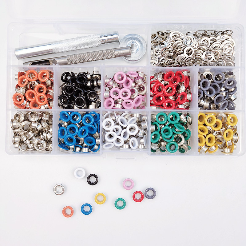 500 sets of 5mm inner diameter copper color eye buckle copper suit installation tools nail ring shoes air eye metal air eye