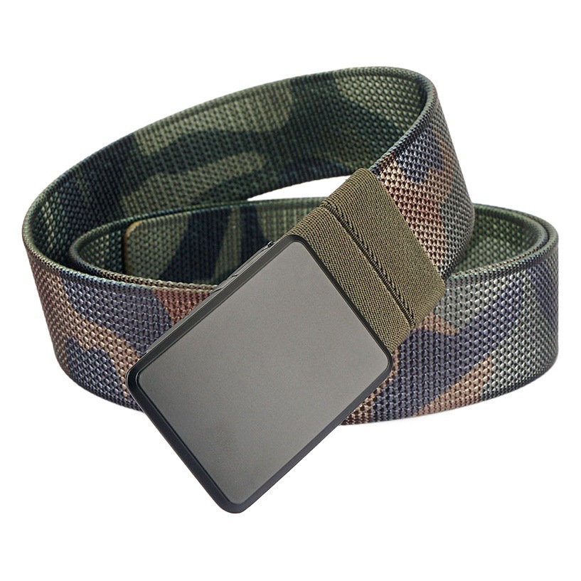 New Swivel Buckle Double-Sided Two-Color Nylon Belt Men's Casual Versatile Trouser Belt Outdoor Breathable Canvas Belt