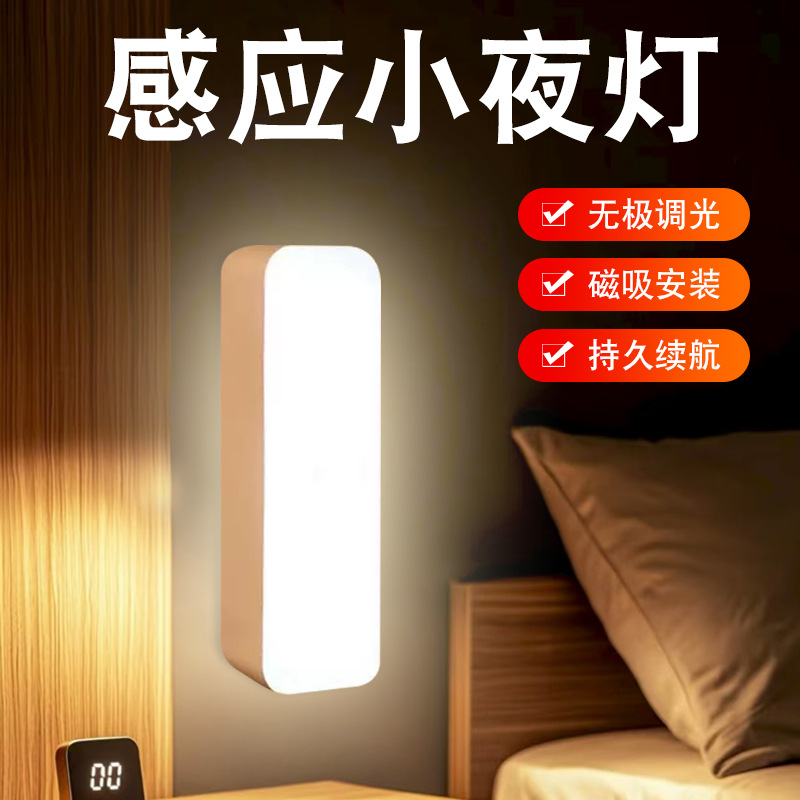 Human Intelligent Sensor Night Light, USB Charging Button, Dormitory Light, Bedside Lamp, Camping Light, Eye Protection Wholesale