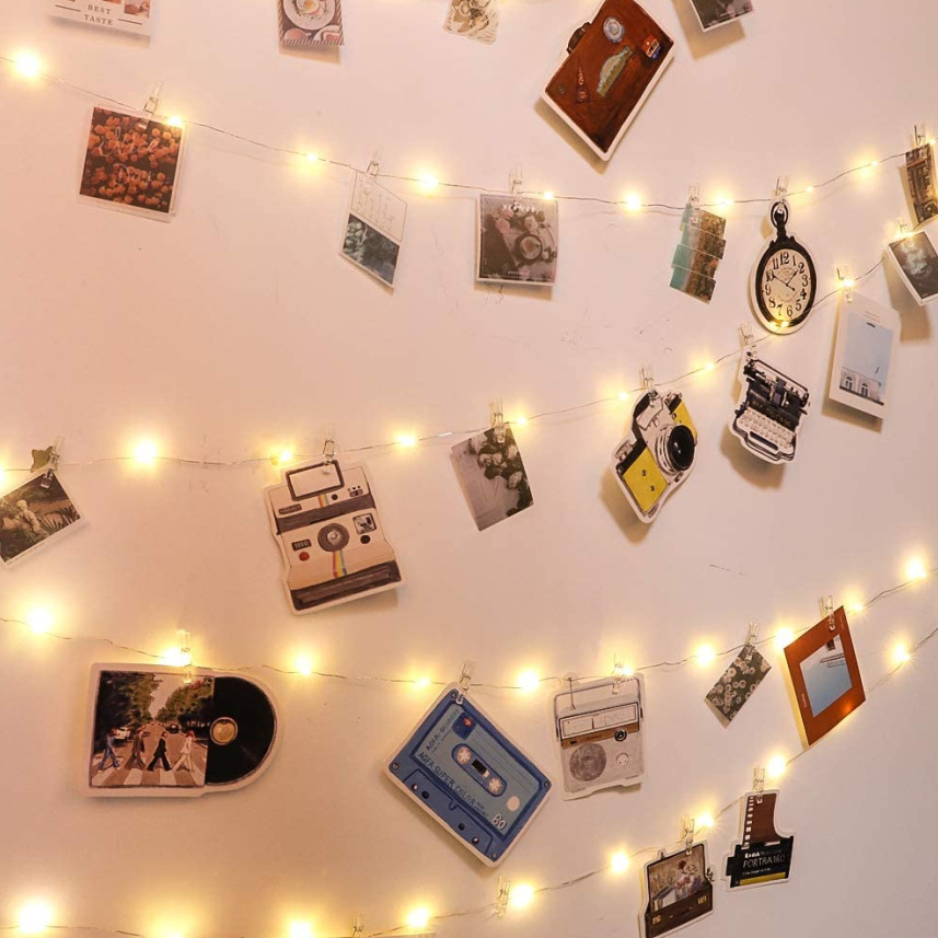 led clip light string photo clip copper wire light string ins room decoration light Net red holiday Christmas lights