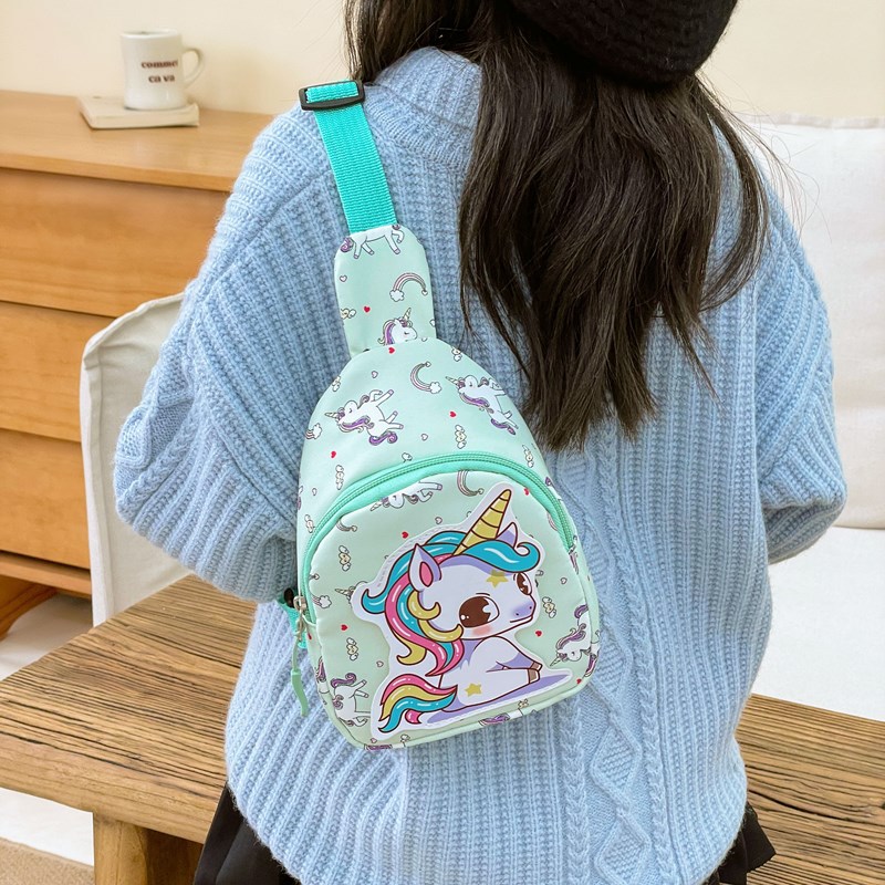 Picture of Children's Bags 2024 New Cartoon Cute Print Baby Chest Bag Fashionable Girls Lightweight Crossbody Bag Coin Purse