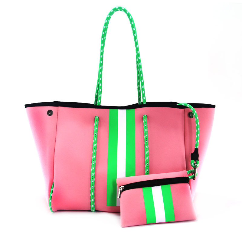 Picture of Diving Material Perforated Beach Bag European and American Fashion Portable Shoulder Strap Mother Bag Outdoor Casual Bag Portable Women's Bag for Women