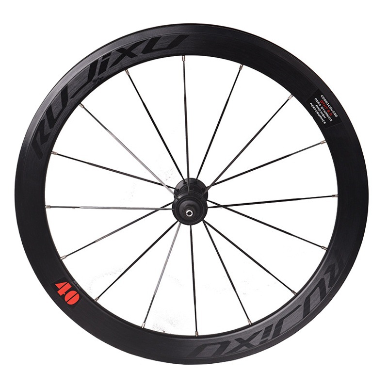 RUJIXU40mm straight pull flat bar 406 451 pack carbon hub front two rear five Peilin folding car v brake wheel set