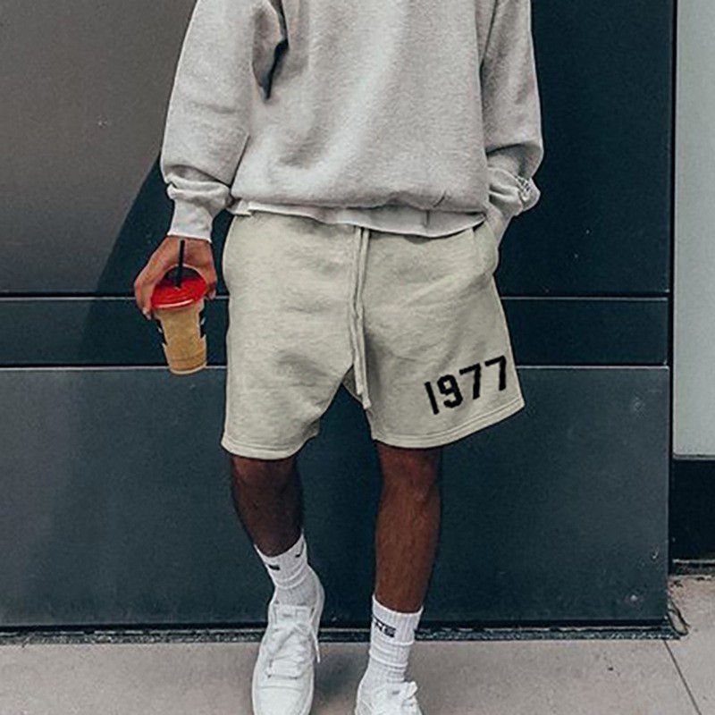 Picture of European and American GOD Shorts Men's High Street Trend Season 8 1977 Line 22S Retro Loose Sports Casual Shorts