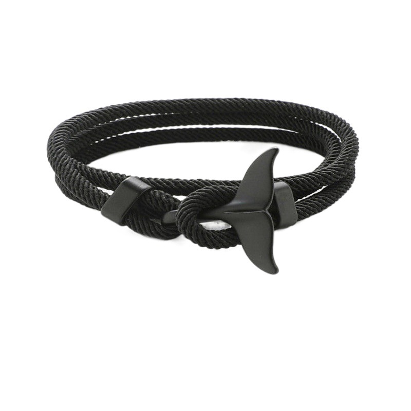 Milan line marine series anchor style bracelet whale tail bracelet animal year couple red bracelet