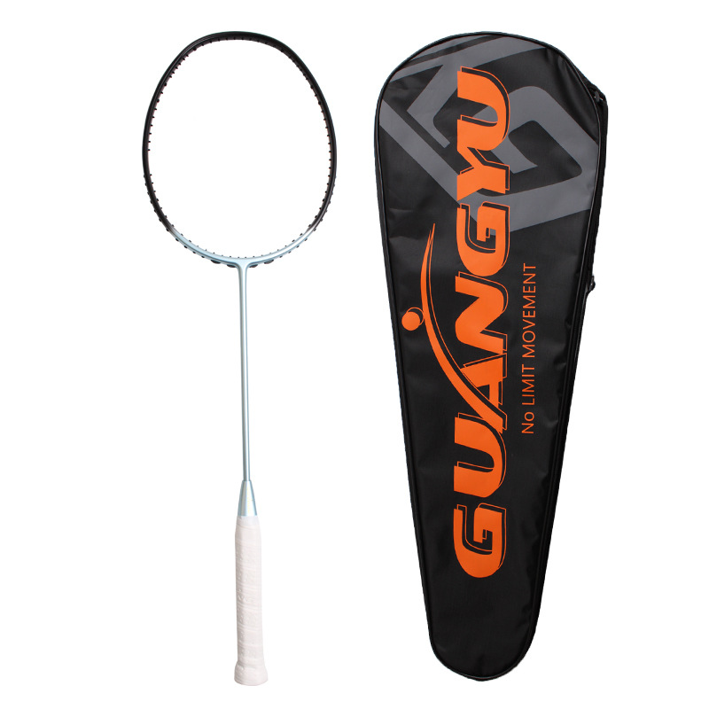 Guangyu 3U Offensive Special Badminton Racket Adult Household Buckle Badminton Racket Carbon Fiber High-Pound Racket