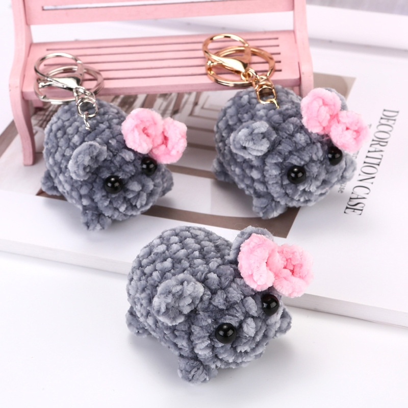 Picture of Lots of in stock Knitted Sad Music Hamster Keychain Pendant Squeaky Hamster Sound Hamster Keychain