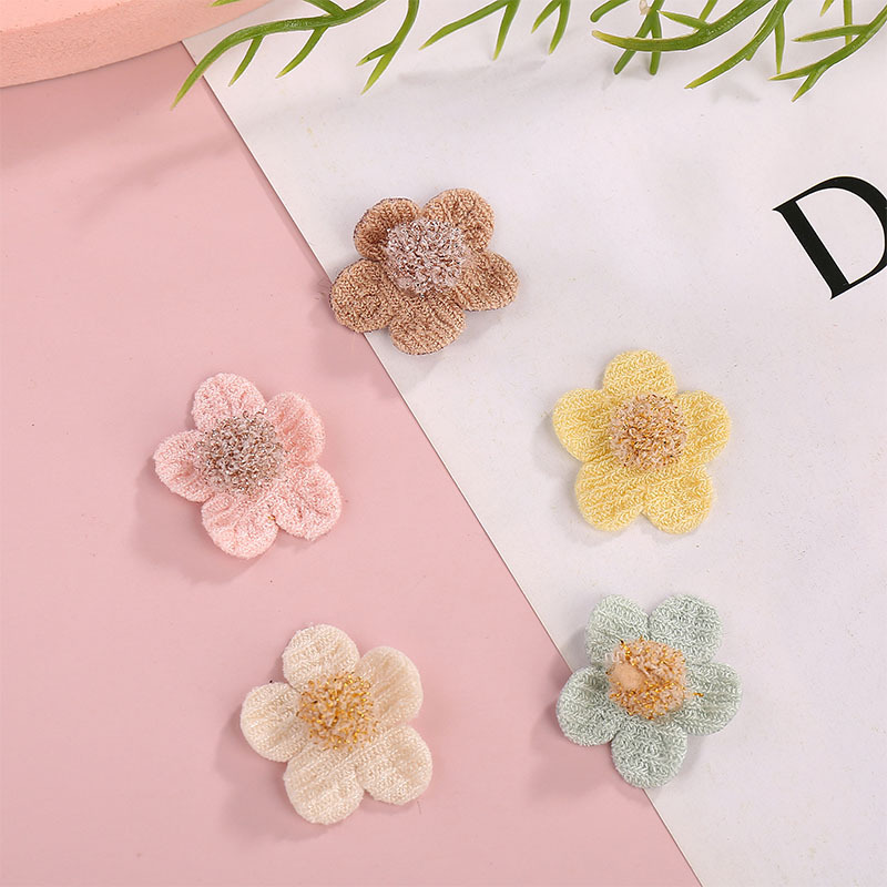 New five-petal flower diy fabric handmade flower accessories bag shoes and socks hair accessories clothing accessories factory wholesale