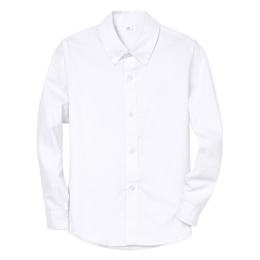 Boys white shirt long sleeve cotton children's primary school uniforms children's white shirt costumes a generation of hair