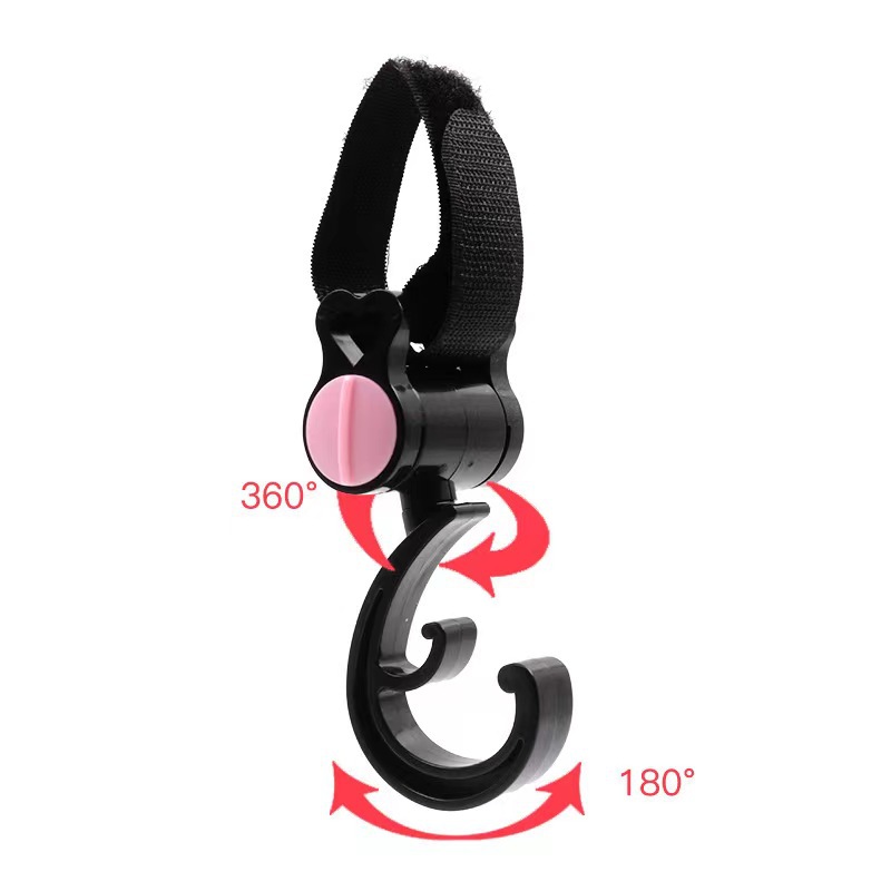 Picture of Stroller Hook Baby Stroller Velcro Hook 360 Degree Rotation Convenient Baby Stroller Hook Accessories