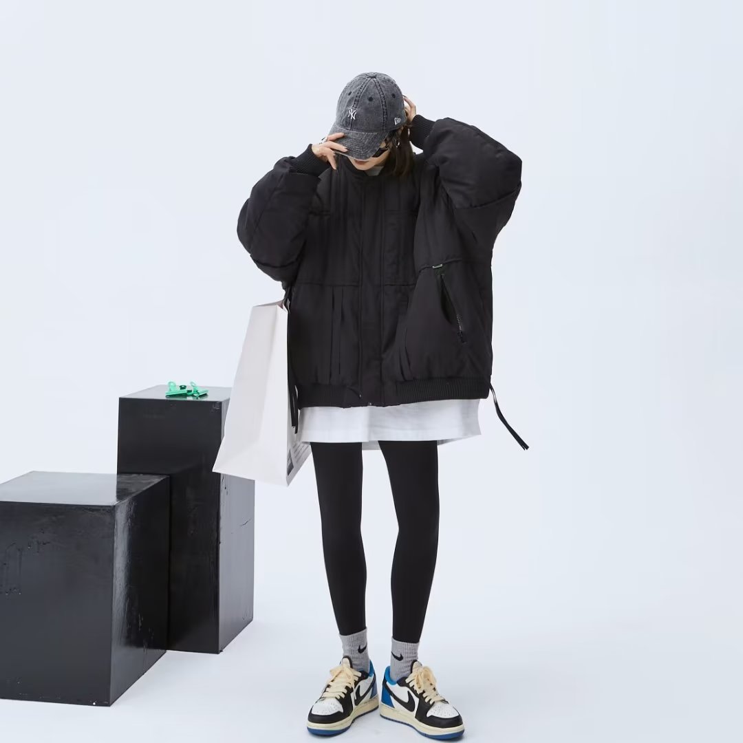 Cross-border 2023 New Niche Collar Design Comfortable Winter Top Japanese Retro Fashion Brand Frock Loose Bread