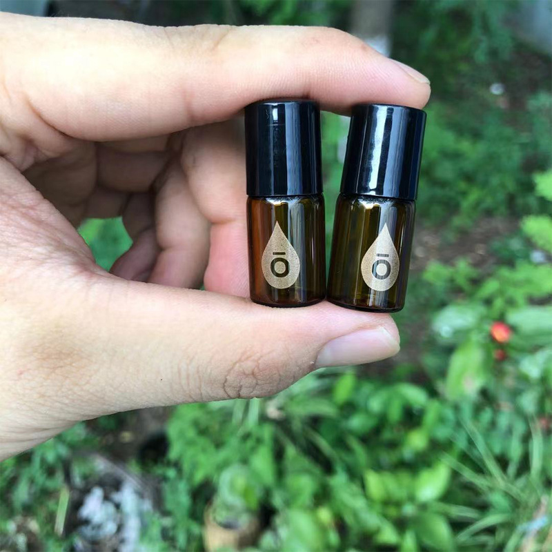 Picture of In-Stock 2ml Brown Roller Bottles, Brown Sample Bottles, Doterra Logo Bottles, Glass Empty Bottles for Cosmetics
