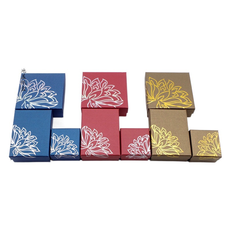 Lotus bronzing jewelry box jewelry box necklace box pendant earrings bracelet storage box manufacturer in stock
