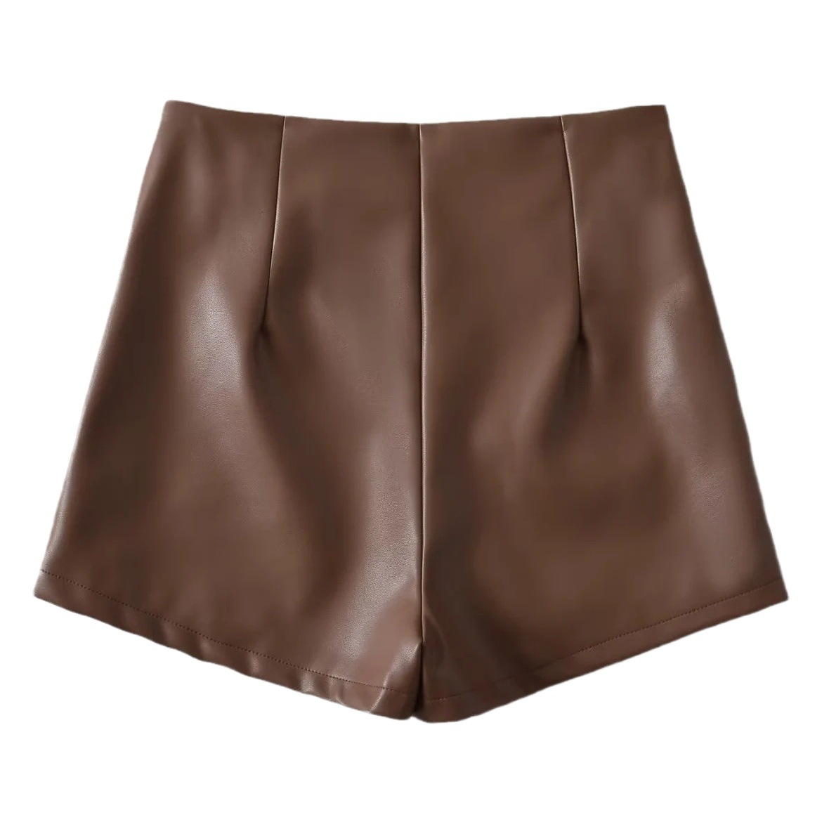 Hot Girl high waist tight PU leather shorts women's 2023 Sexy Stretch Slim-fit sheath hot pants outer wear straight leather pants