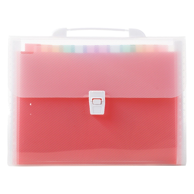 a4 Rainbow Portable Organ Bag Folder 13 Large Capacity Office File Bag Student Test Paper Data Storage Bag