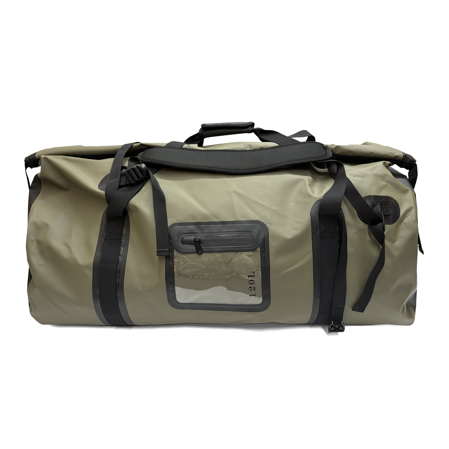 Picture of Modified strap pvc yellow night reflective horizontal bag outdoor camping riding pack waterproof motorcycle tail bag