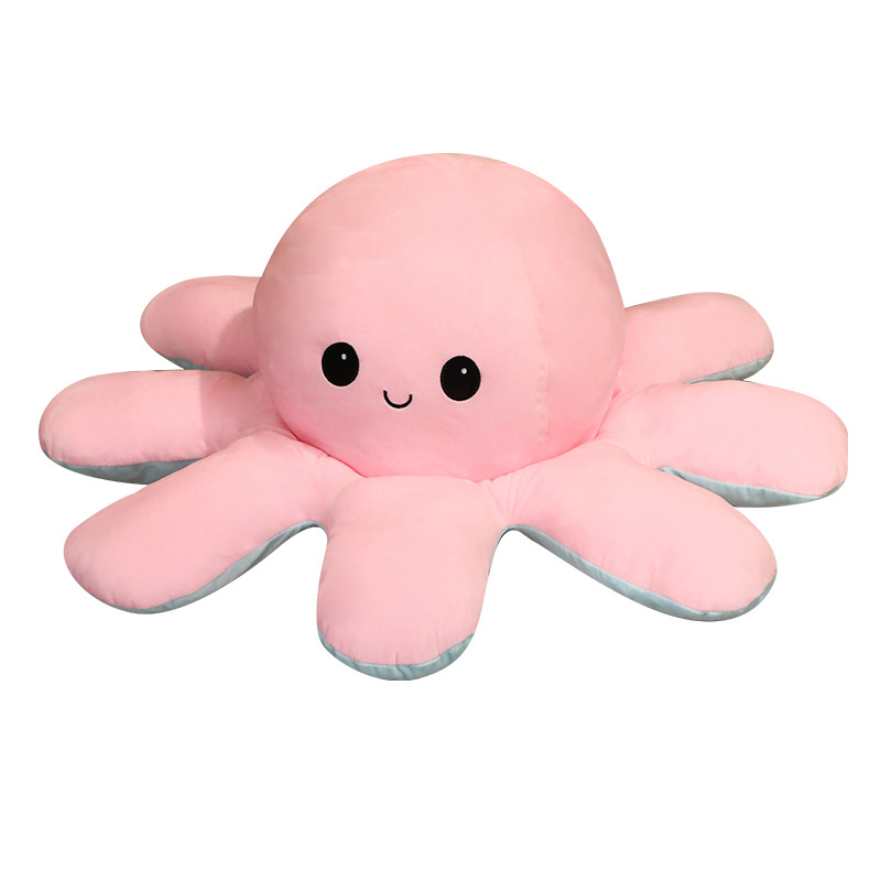 Picture of Soft Cute Giant Flip Big Octopus Doll Funny Double-Sided Expression Octopus Plush Toy Girl Gift