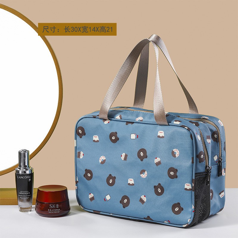 Picture of Double-Layer Large-Capacity and Good-Looking Storage Bag for Travel, Portable Toiletry Bag, Simple Waterproof and Stowable Cosmetic Bag