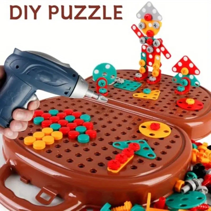 Children's Educational Assembled Toolbox Toy Screw Disassembly Nut Early Education Building Blocks Maintenance Screw Toolbox