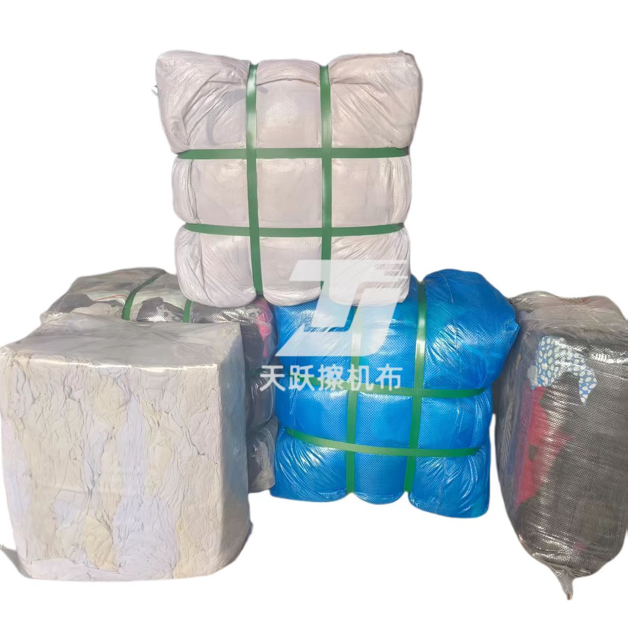 Picture of Pure Cotton Mixed White Rags Absorb Oil and Water, Lint-Free Rags, Industrial Old Clothes, Cotton Wiping Machine Cloths Wholesale