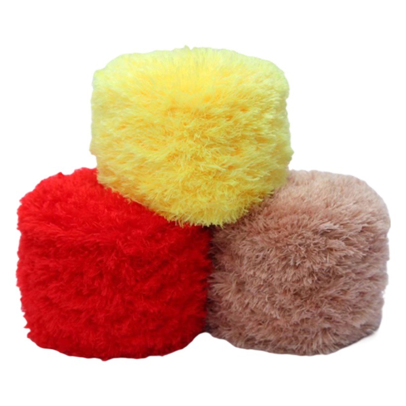 Crystal Velvet Wool Group Hand-knitted Hat Scarf diy Material Bag Hand-stitched Mesh Bag Coral Velvet Wool