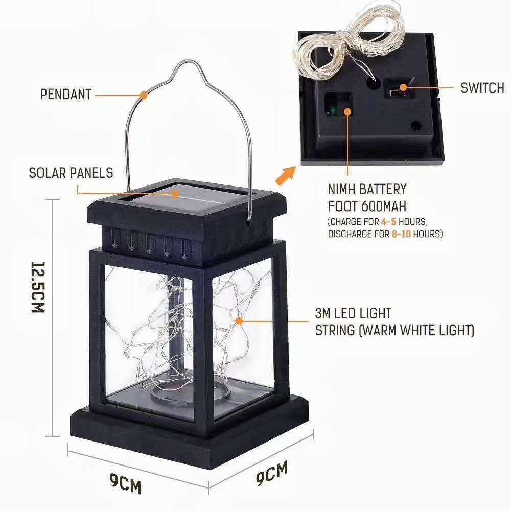 Picture of Solar Star Small Palace Lights Outdoor Waterproof Courtyard Hanging Lights Wall Lights Balcony Decorative Landscape Lights