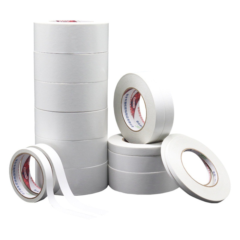 Lu Wang White Double-sided Adhesive Tape Handmade Transparent High Viscosity Student Handmade Office Stationery 50 m Large Roll Double-sided Adhesive Tape