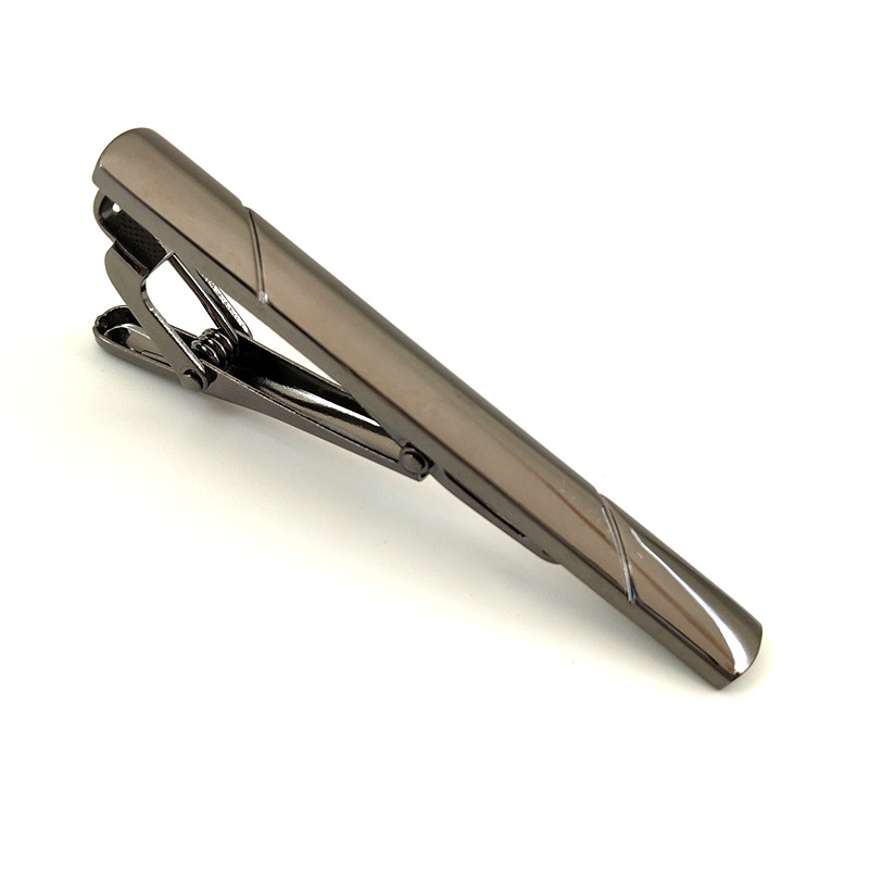 Picture of Summer set red clip color tie clip metal simple men's silver accessories tie clip business