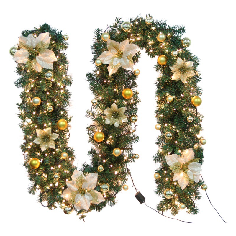 2.7 m Christmas ball decoration rattan Christmas cross border factory wholesale PVC Christmas door head decoration