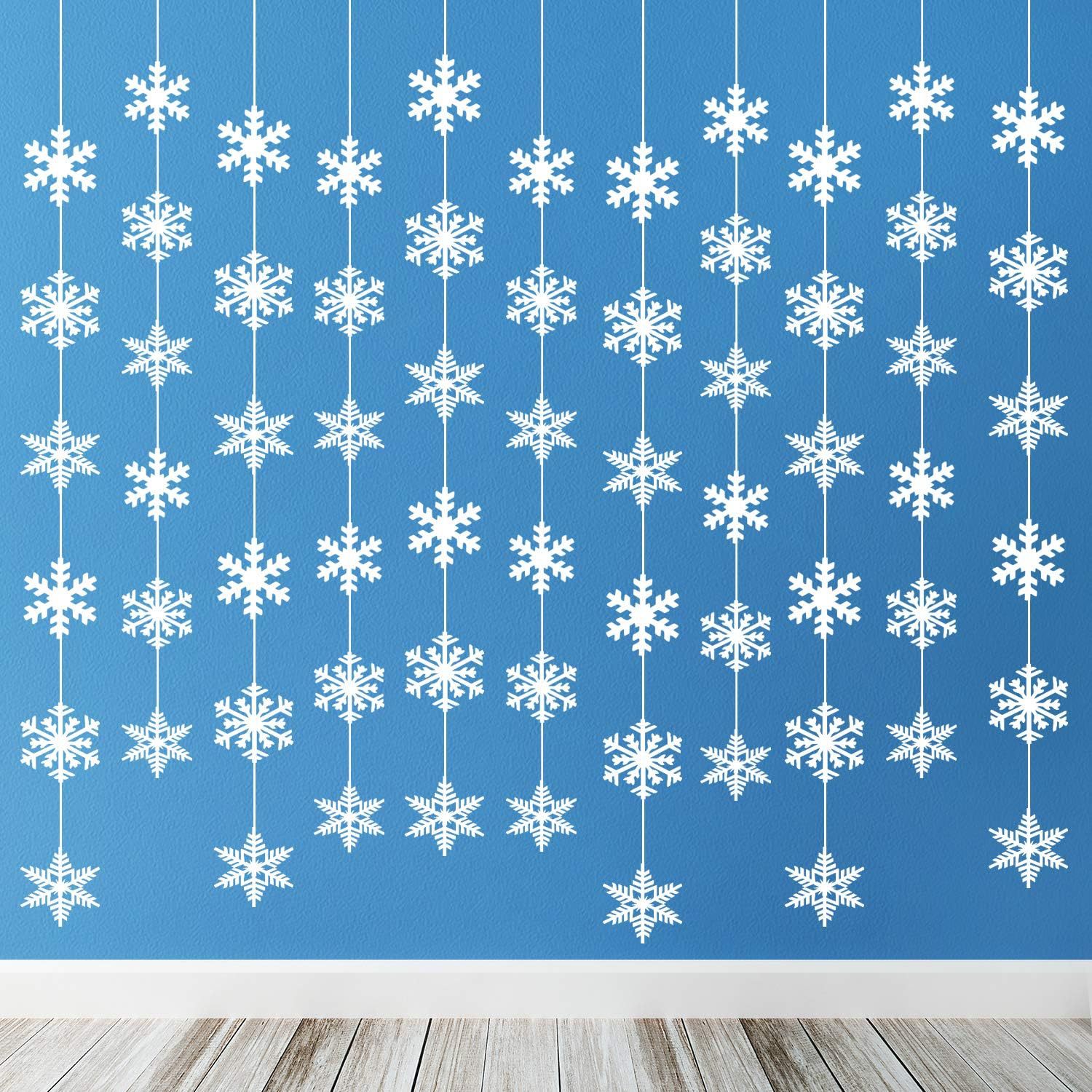 Christmas decoration creative white snowflake pendant store window snowflake pendant flower