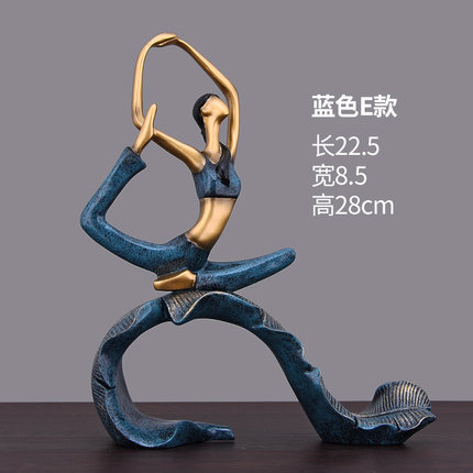 Picture of Cute styling Yoga Girl Fitness window miniature scene ornaments desktop ins girl room decoration wholesale