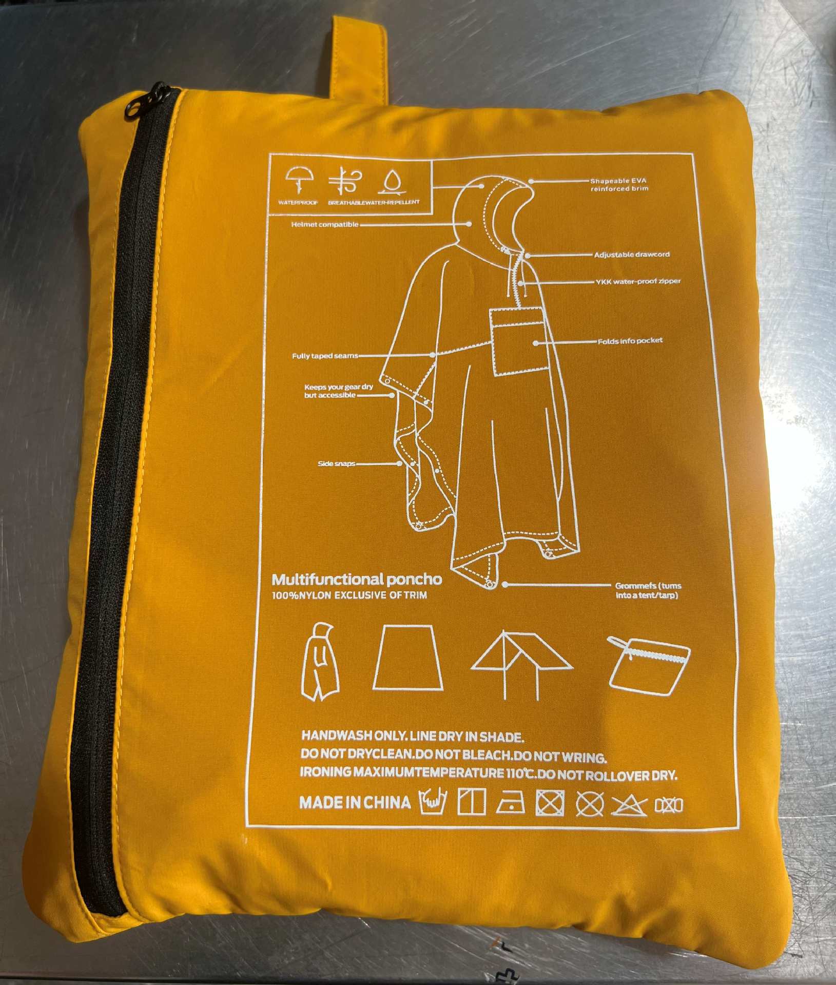 Picture of Tactical Raincoat Outdoor Waterproof Multi-function Anti-rainstorm Pressure Glue Rain Travel Mountaineering Fishing Camping Portable Folding