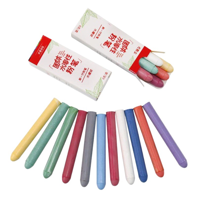 Kobis Factory Water Soluble Chalk 6 Pack Children's Painting Color Graffiti Painting Pen Painting Solid Chalk