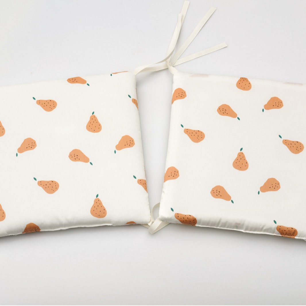 Picture of Baby bed circumference newborn bedding set pure cotton satin fence small pear 30*30*6 whole piece washing