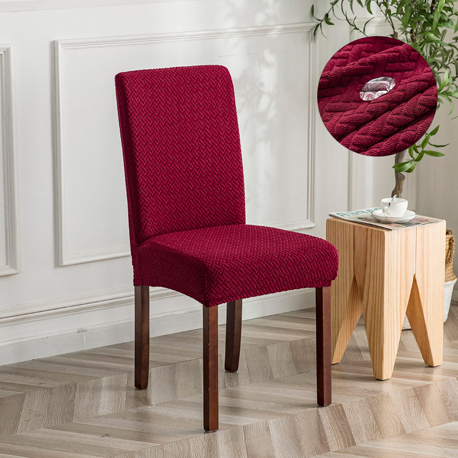 Picture of Long Lattice Waterproof Chair Cover T-Type Waterproof Chair Cover Waterproof Household Dust Cover