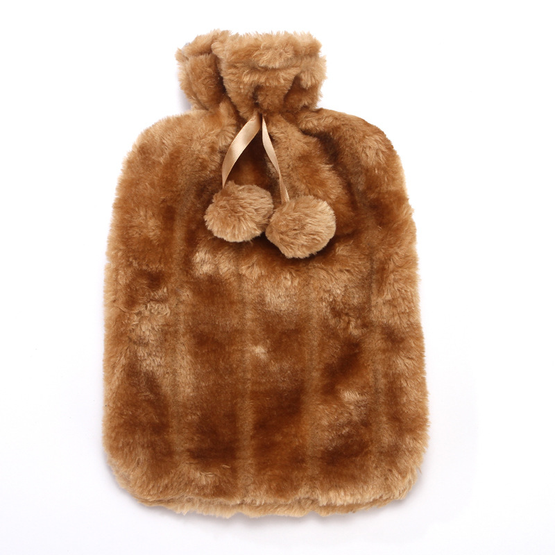 Picture of New Rubber Hot Water Bottle Pvc Hot Water Bottle Plush Cloth Cover Imitation Rabbit Fur Cloth Cover Hand Warmer Hot Water Bottle in Stock