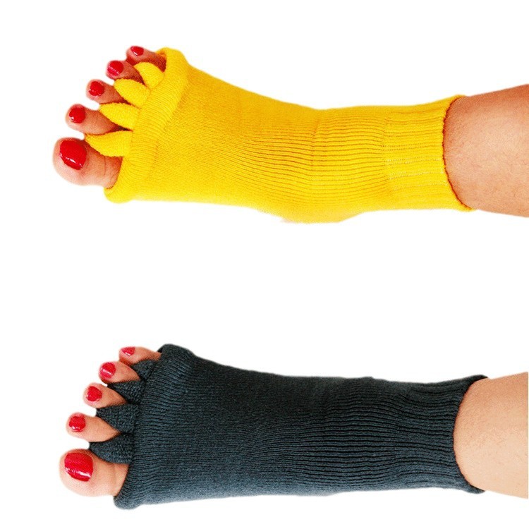 Picture of Toe Socks for Women, Acrylic Cotton Split-Toe Socks, Japanese Health Massage Yoga Toe Socks, Open-Toe Socks to Correct Thumb Valgus