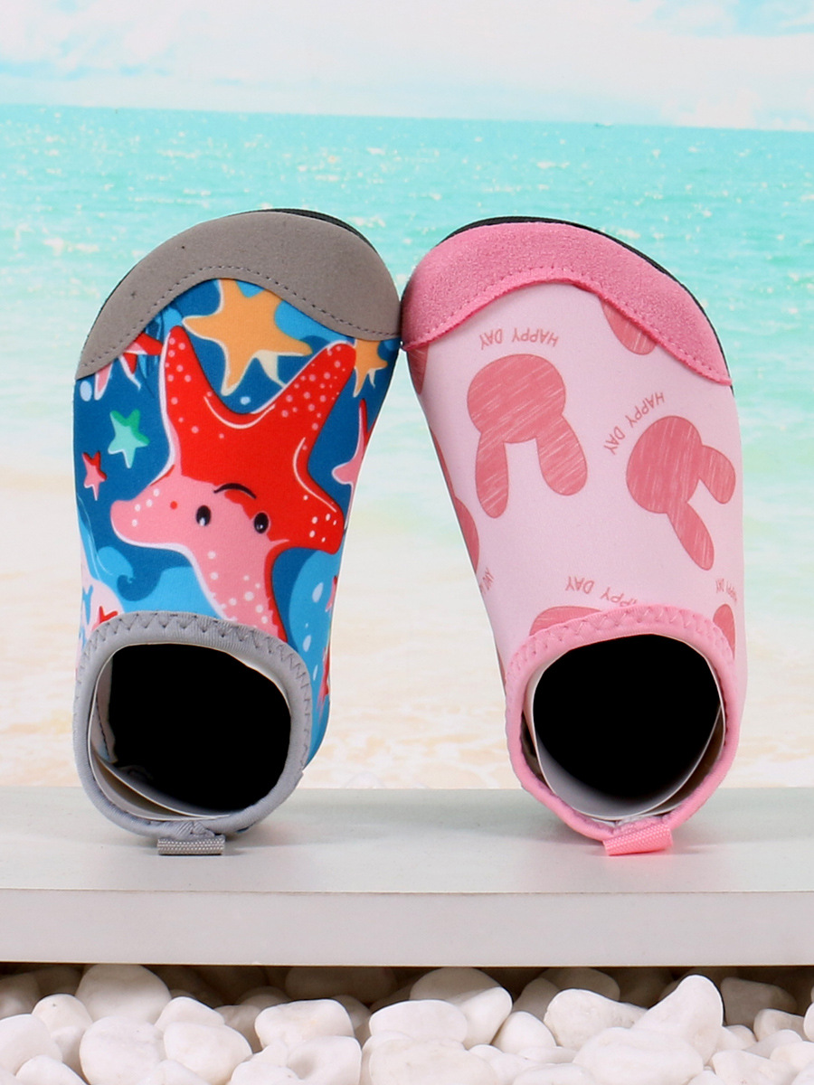 Children's Beach Tracing Shoes for Boys and Girls, Non-Slip Beach Shoes, Baby Swimming Socks, Anti-Cut Water Park Water Shoes