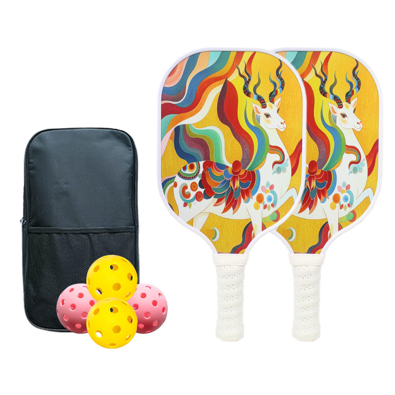 Picture of Fast and Popular Pickleball Racket Set, a Must-Have Fashion Sports Equipment for Female Students, Manufacturer Fiberglass Pickleball Racket