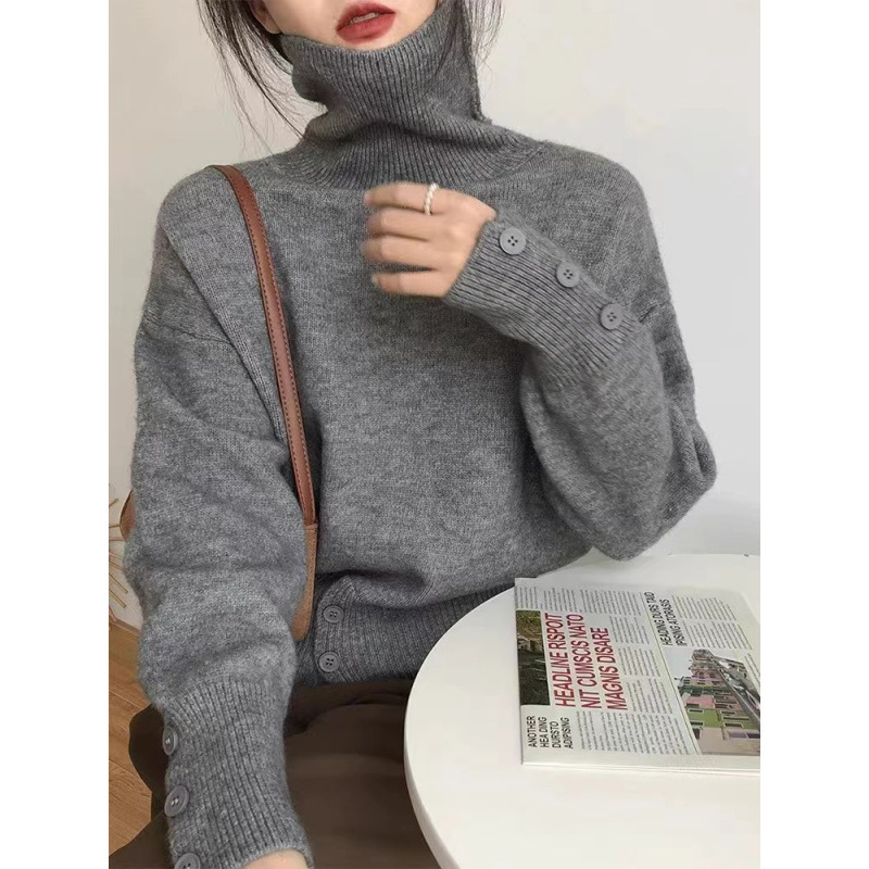 Korean-style soft waxy-breasted turtleneck sweater warm in early spring autumn and winter bottoming slim-fit sweater