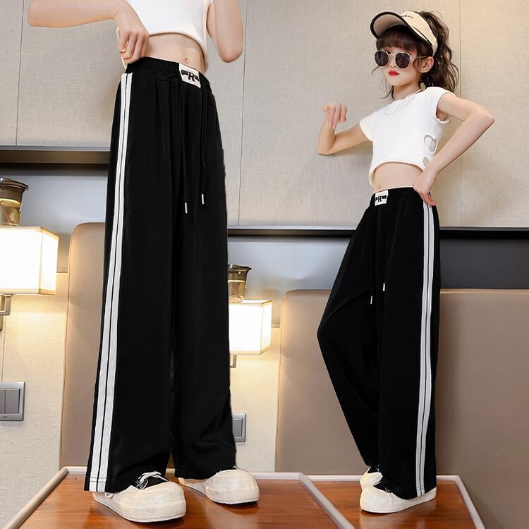 Children's Pants Spot Girls' Wide Leg Pants Summer New Casual Pants Loose Thin Korean Style Girls' Trousers Children's Pants