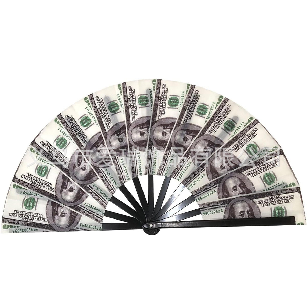 10 inch 33cm USD euro sterling printed fan fluorescent fan plastic folding fan bone polyester fan accessories