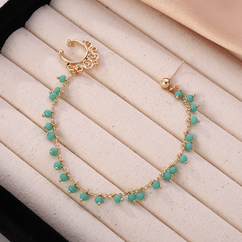 Picture of European and American Cross-border Jewelry Ethnic Style Star Moon Tassel Punch-free Nose Nose Nose Sweet Cool Earring Puncture Nose
