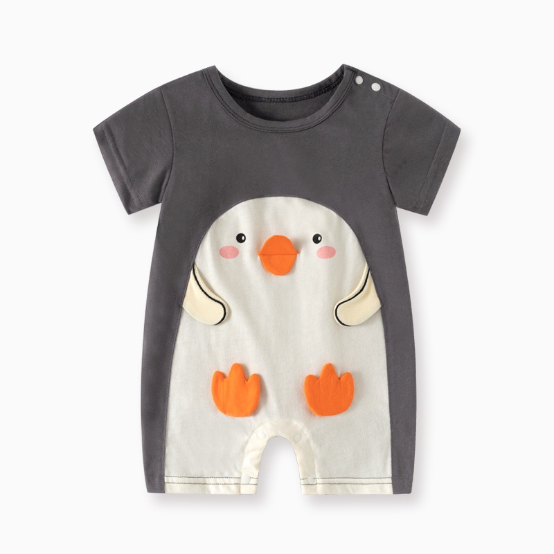 Picture of Internet Red Explosions Baby Cartoon Ha Clothes Summer Short-sleeved Baby Body Clothes Pure Cotton Thin Children's Wear Cross-border Special for Cute