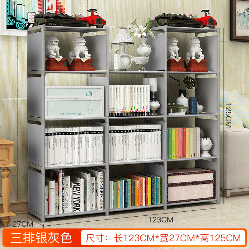 Picture of Bookcase trapezoidal bookshelf multi-layer combination bookcase shelf children student bookshelf classroom locker storage bookshelf