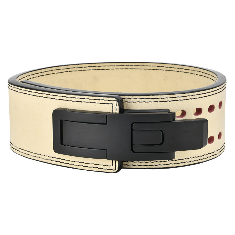 Picture of Cowhide Fitness Belt Training Deadlift Sports Fitness Squat Professional Belt Powerlifting Auxiliary Equipment Belt