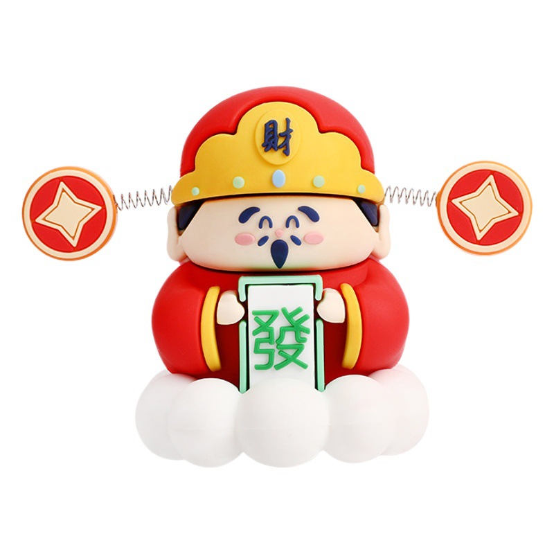Fashion national fashion god of wealth doll decoration New Year Office station decoration car center console decoration wholesale