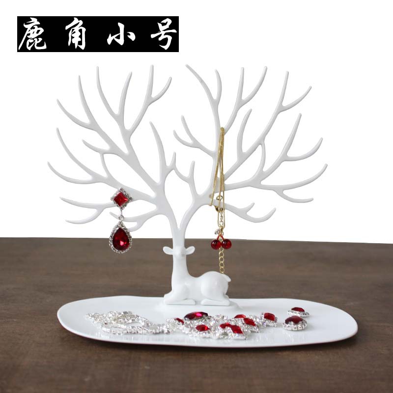 Picture of Red Deer Necklace Jewelry Hanger Display Rack Antler Jewelry Rack Bracelet Earrings Pendant Jewelry Storage Rack