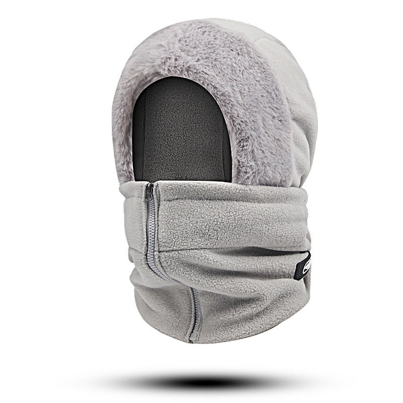 Picture of Autumn and Winter Warm Hat Outdoor Riding Windproof Cold Riding Hat fleece-lined Lei Feng Hat Thickened Neck Protection Mask